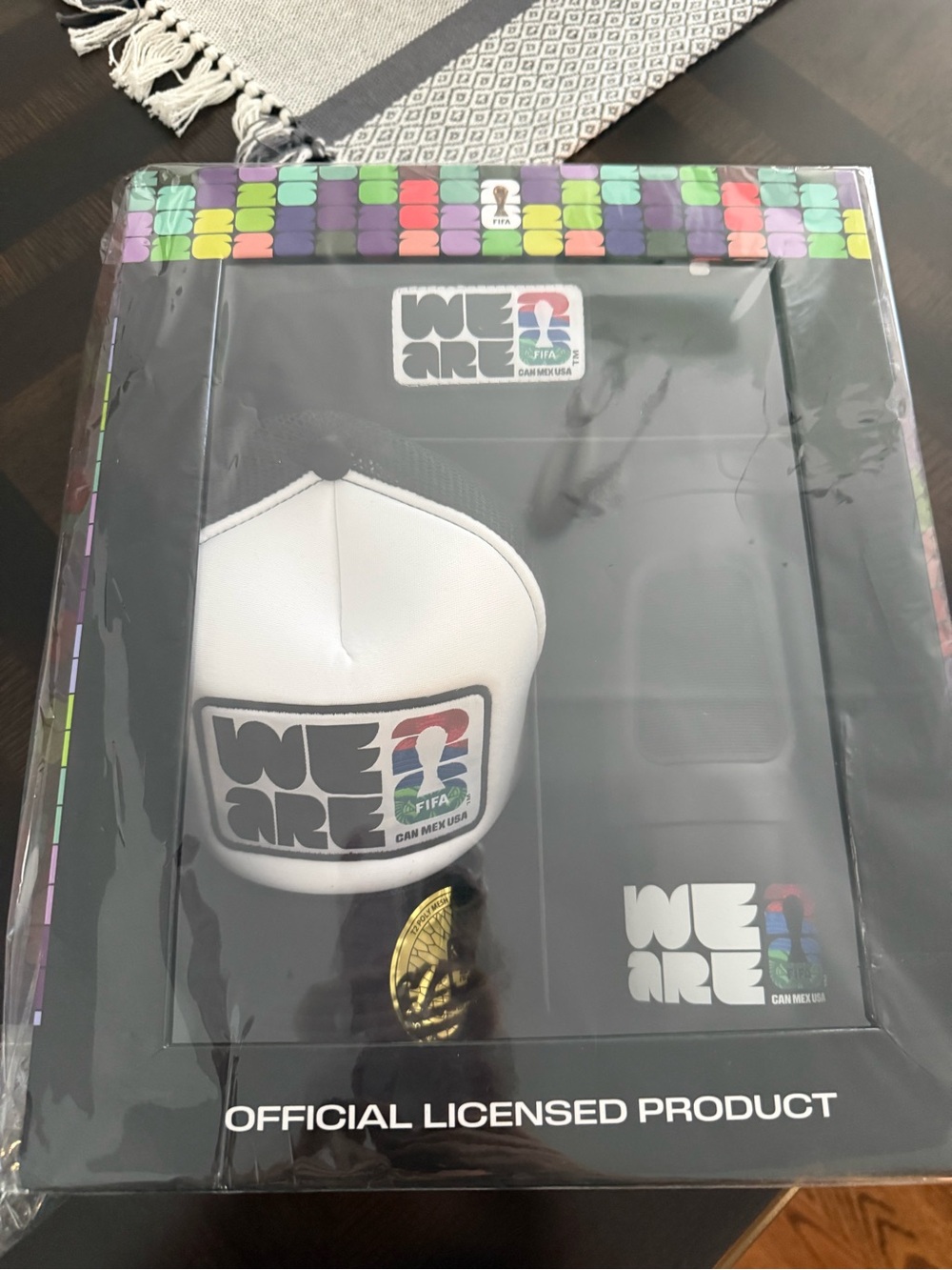 FIFA 3 piece gift set- ‘We Are' White Kids Cap, PB1 patch beanie & 20oz tumbler